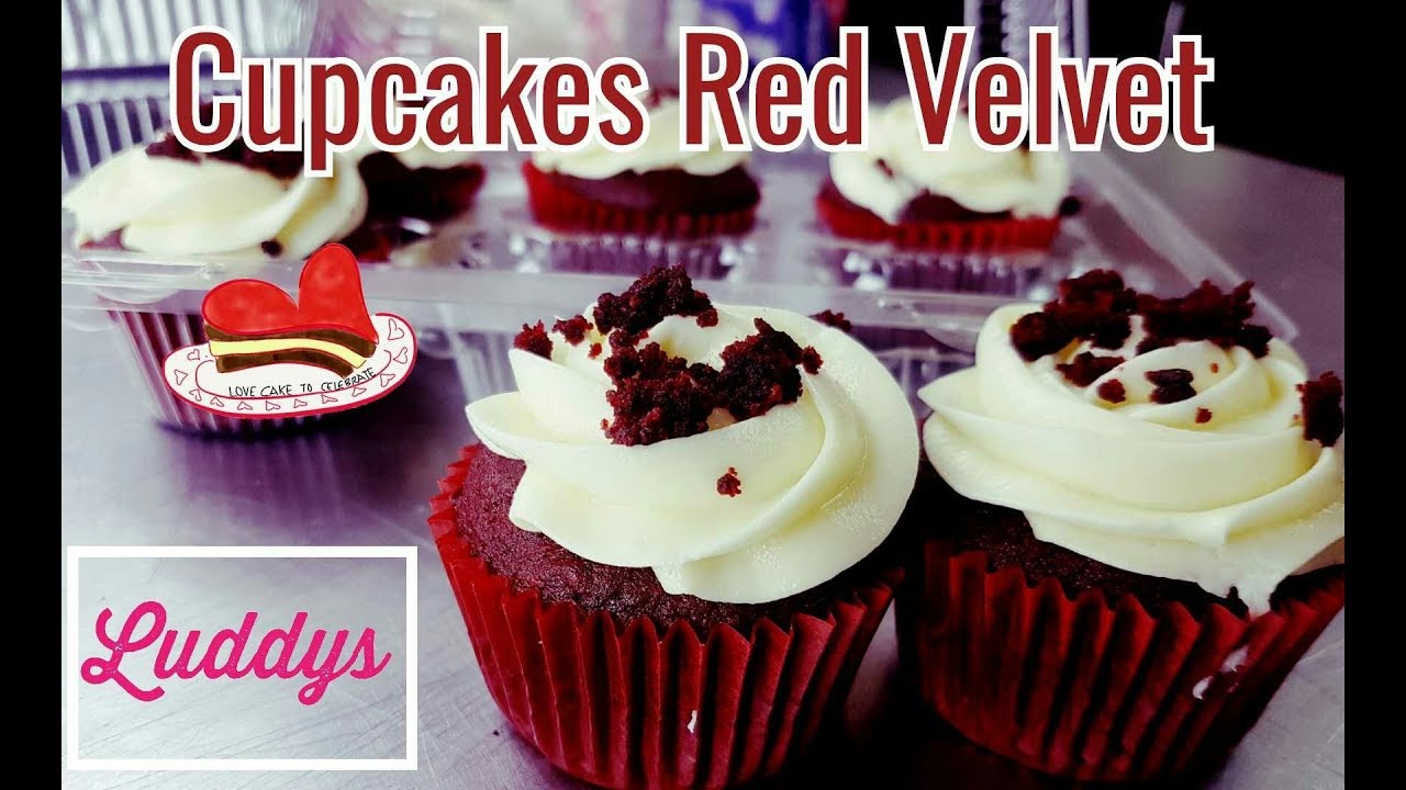 Postres para vender en San Valentin  ❤ Cupcakes Red Velvet con betún de Queso