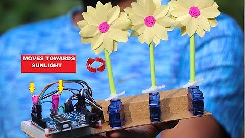 How to Make Sunflower Robot with live Sun Motion Tracking | Best Arduino Projects