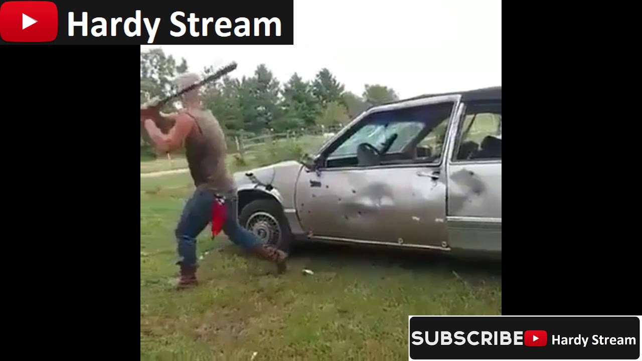 Guy with baseball bat / Attempt to break the windshield YouTube
