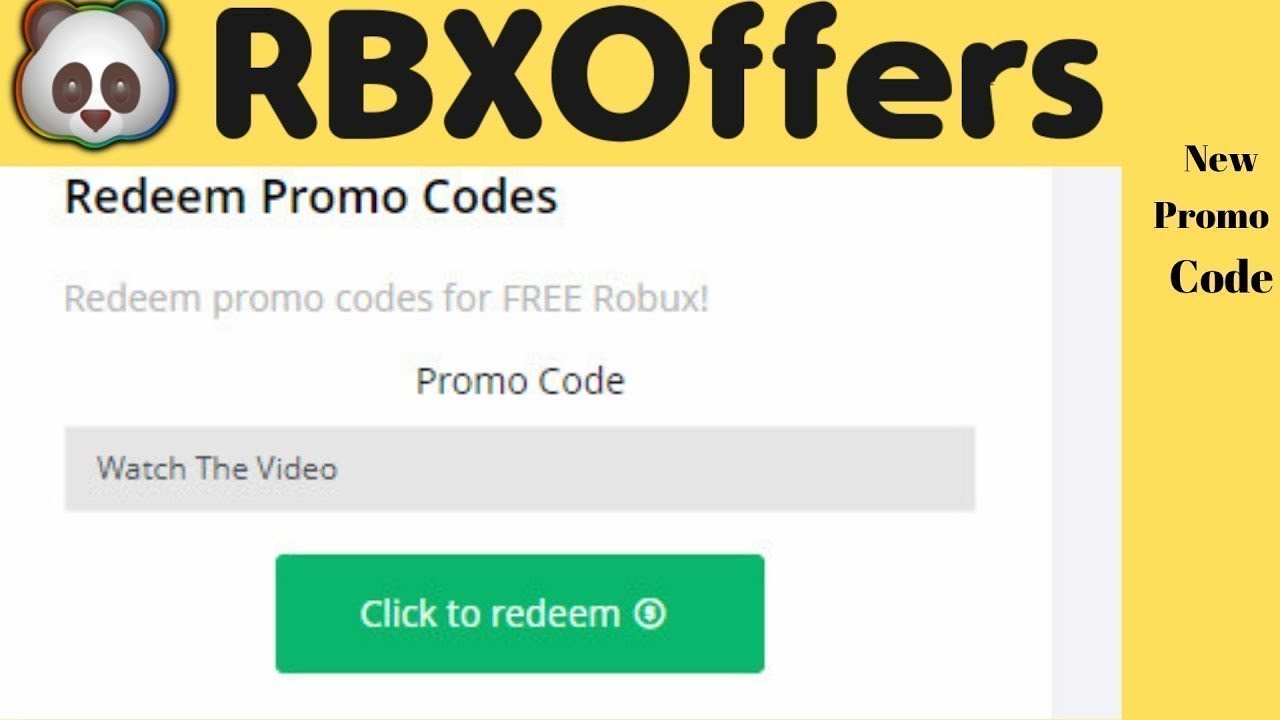 New Free Robux Promo Code Rbxoffer Youtube