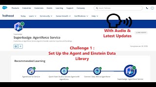 Set Up the Agent and Einstein Data Library | Superbadge: Agentforce Service | Trailhead | Salesforce