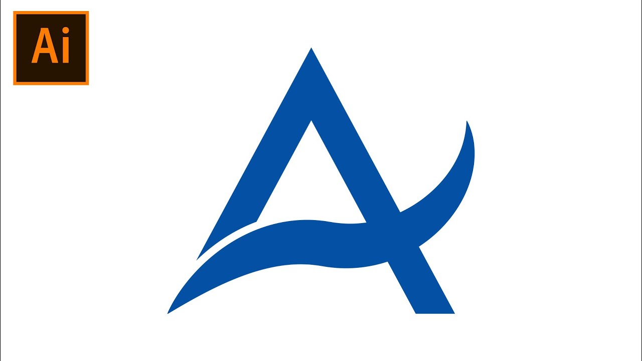 Letter A Logo Tutorial in illustrator | Aqua Logo | Water Logo