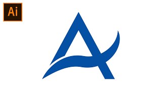 Letter A Logo Tutorial in illustrator | Aqua Logo | Water Logo