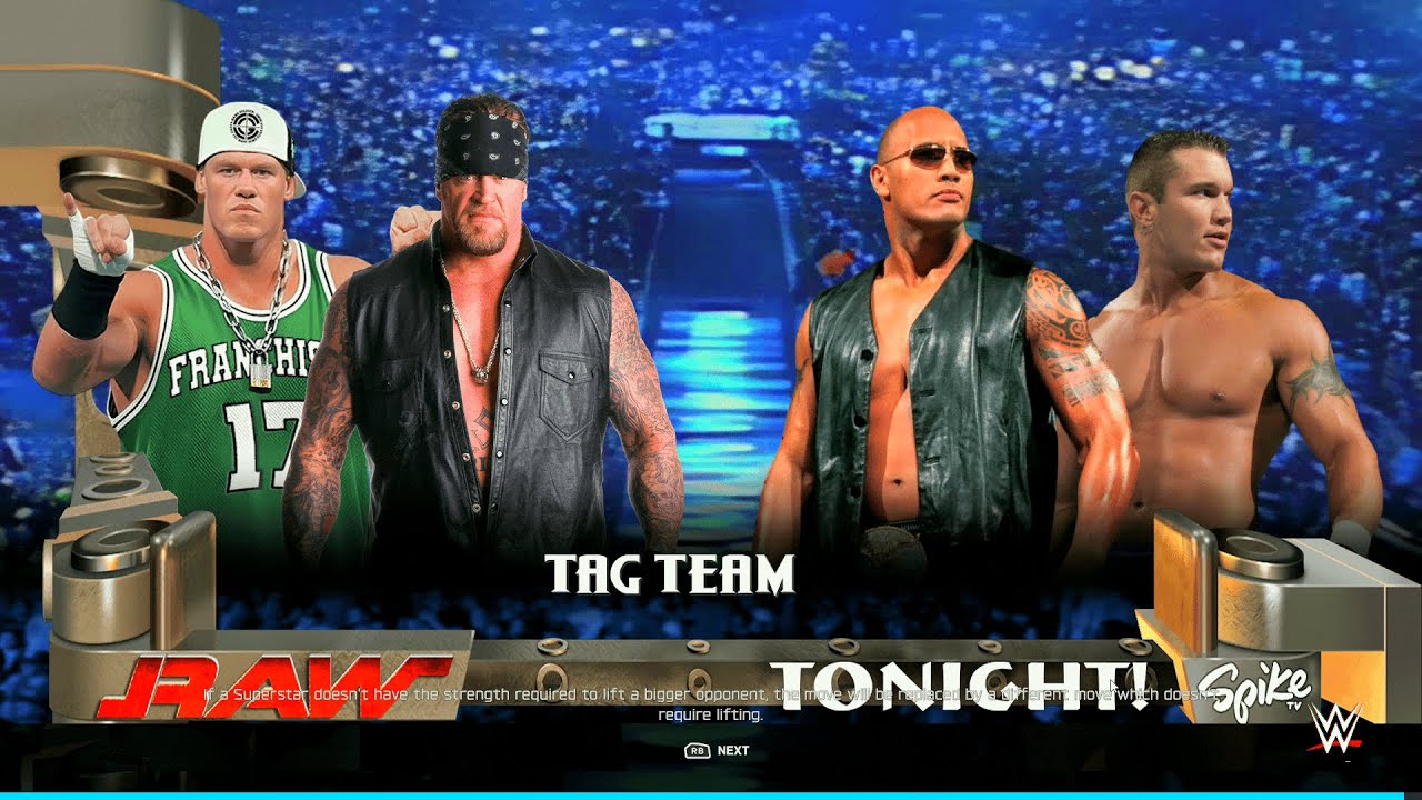 WWE 2K25 - Сина/Гробовщик против Рока/Ортона - Главное командное сражение