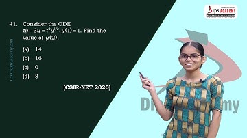 CSIR NET Maths  30 Nov 2020-| ORDINARY DIFFERENTIAL EQUATION | Question Discussion| DIPS ACADEMY