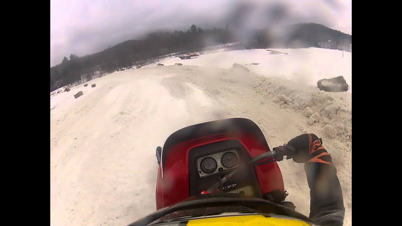 Stratford, New Hampshire Vintage Snowmobile Race Youth Final 2013 YouTube