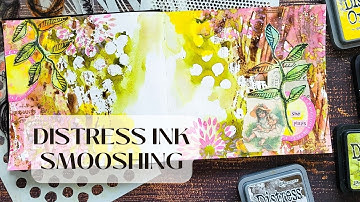 Fabulous Technique to create an Art Journal Background 👉 Ink Smooshing with Distress Inks and Oxides
