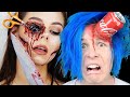 Trying 26 SCARY MOVIE HALLOWEEN MAKEUP FOR YOUR SFX LOOK By 5 MINUTE CRAFTS