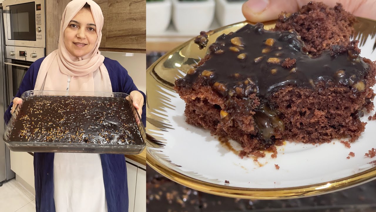 كيكة الكراميل لي دارت ضجة في مواقع التواصل الاجتماعي 😍 كتجي معلكة وبنينة وغير ب 2 بيضات حجم عائلي