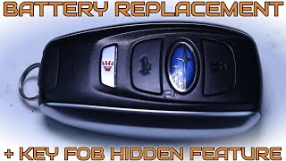 subaru key fob battery replacement ( keyless entry trick)