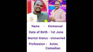 Bigg Boss Season 9 Telugu Contestant Emmanuel Biography