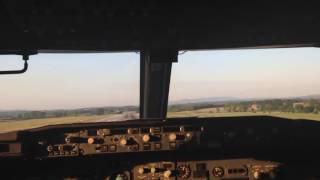 Boeing 737-800 Takeoff Departure Pit View Girona Airport Spain ..Bumpy Runway, Great Views