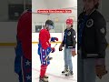 Ovechkin tries Gretzky’s stick 🏒 #hockey #pavelbarber #Ovechkin