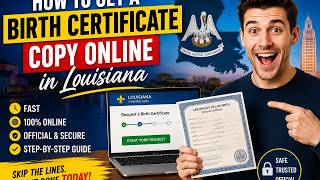 How to get a birth certificate copy online in Louisiana