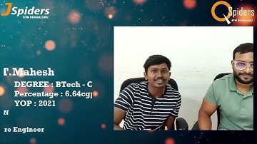 SUCCESSFULLY PLACED AS Software Engineer from JSpiders BTM | STUDENT REVIEW | 2022 Placements