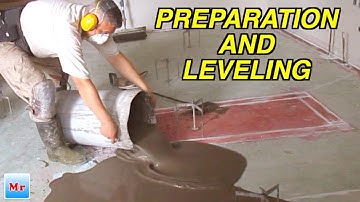 How To Self Leveling Concrete Floor with Tripod  DIY MrYoucandoityourself