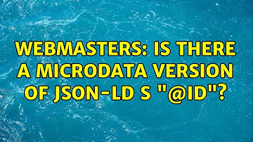 Webmasters: Is there a Microdata version of JSON-LD s "@id"?