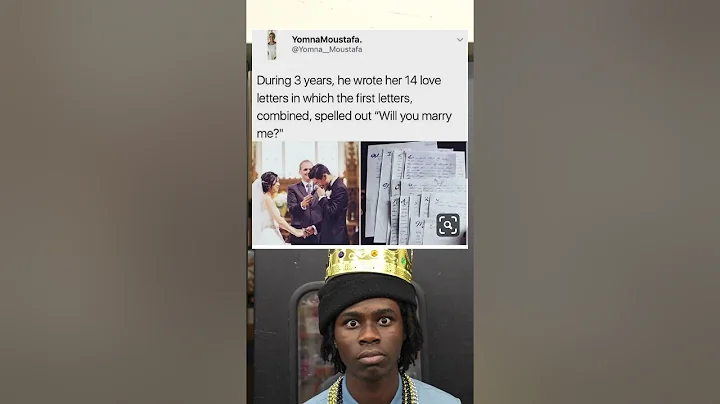 During 3 years, he wrote her 14 love letters in which the first letters, combined, spelled out