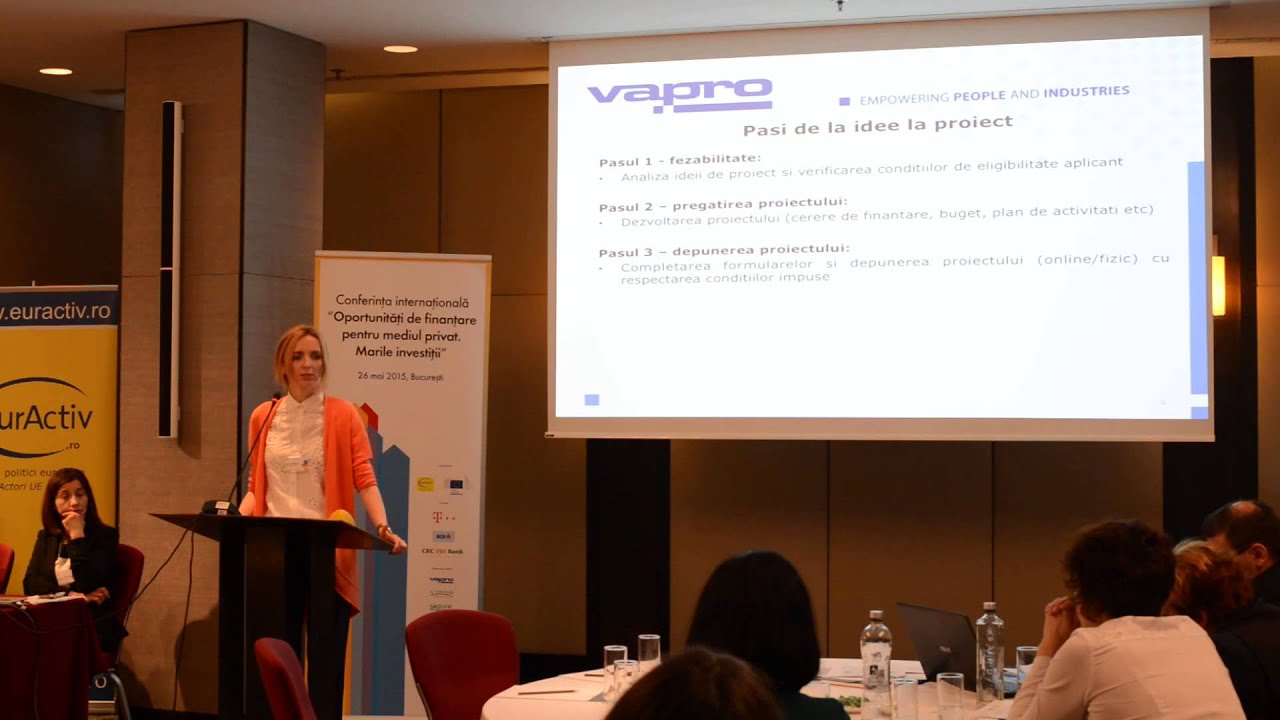 Speech Irina Zugravu, Vapro Romania, la #RoFinLarge newspaper mockup