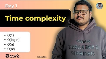 Time Complexity & Big O notation Explained in Telugu | srkodes