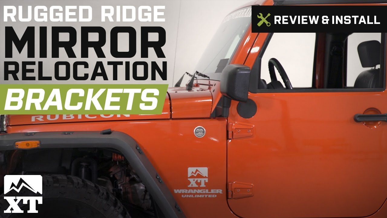 Jeep Wrangler Rugged Ridge Mirror Relocation Brackets (2007-2017 JK) Review  & Install - YouTube