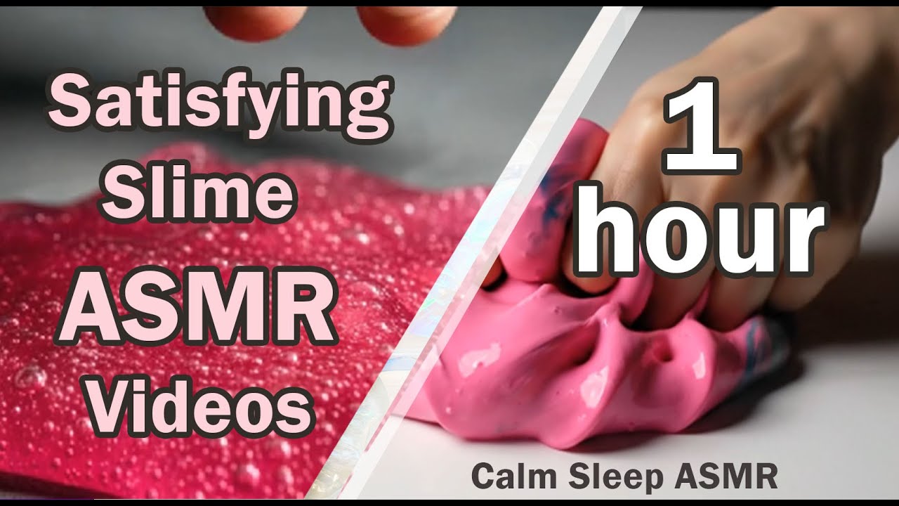 Sleepy Slime ASMR videos - 1 HOUR - Light calm music Some bubble crackling sounds. Satisfying Relax