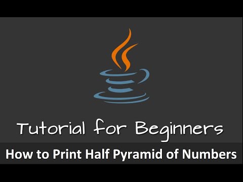 How to Print Half Pyramid of Numbers ( 123 ) using Java language
