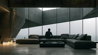 in a rainy concrete lounge for calm evenings