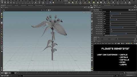 Houdini Procedural Tool : Flowers Generator