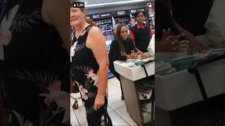Lady buys a little groceries, SHOCKED when GOOD SAMARITAN PAYS for EVERYTHING she wants😇😱