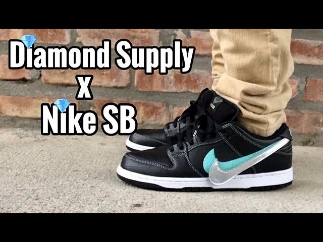 Nike SB Dunk x Diamond Supply On Feet - YouTube