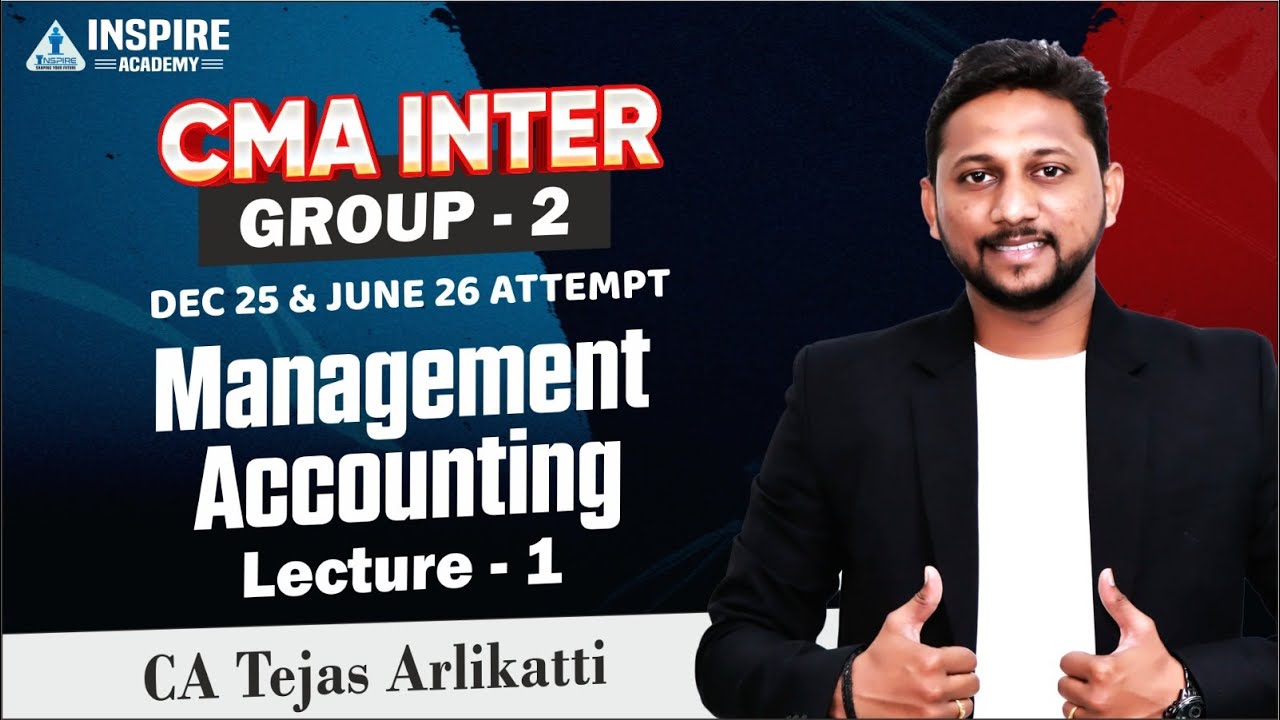 CMA Inter Management Accounting Demo Lec 1 | For Dec25/June 26 Attempt ...