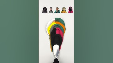 Squid Game Color Mixing || Most Satisfying Video! #squidgame #colormixing  #guessthecolor #asmr #fyp