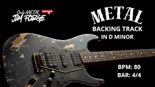 Metal Backing Track in D Minor 80 BPM
