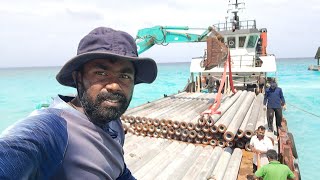 Today We Unloaded The Piles Maldives Project Maldives Island Life 2023