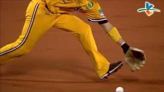 20130801 CPBL 獅V.S象 2上 黃仕豪快速趨前攔截滾地球