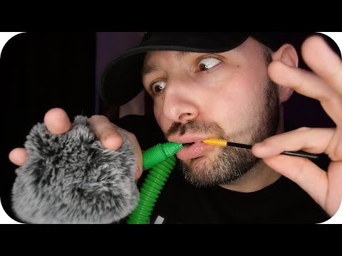 ASMR Fast and Aggressive Mouth Sounds Tubes Spoolies Spoons