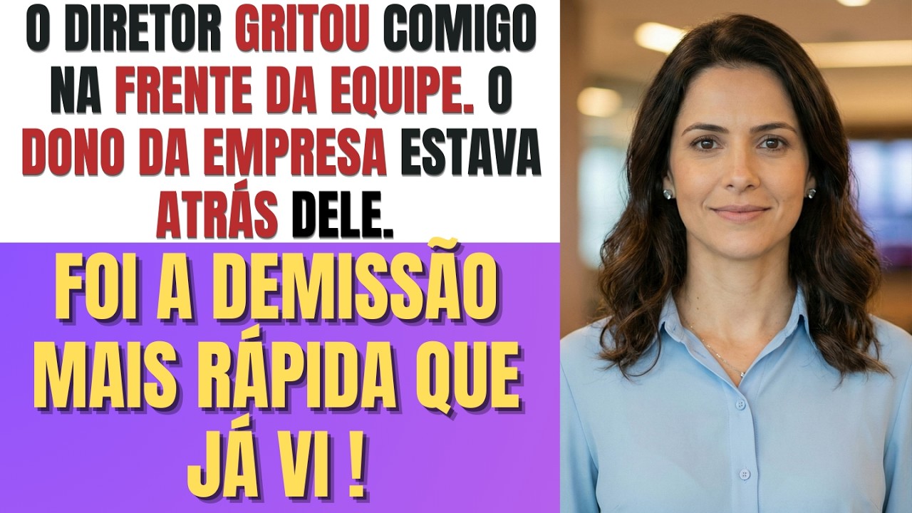 O Diretor gritou comigo, mas o Dono da empresa estava atrás. A demissão mais rápida que já vi!
