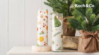 Check out our Festive Pillar Candles just in time for Christmas!