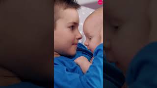 Sibling Admiring His Adorable Baby Brother | Heartwarming Moment