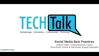 TECH Talk - Social Media Best Practices