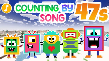 Counting by 47s Song | Numberblocks Minecraft  | Math Song for Kids