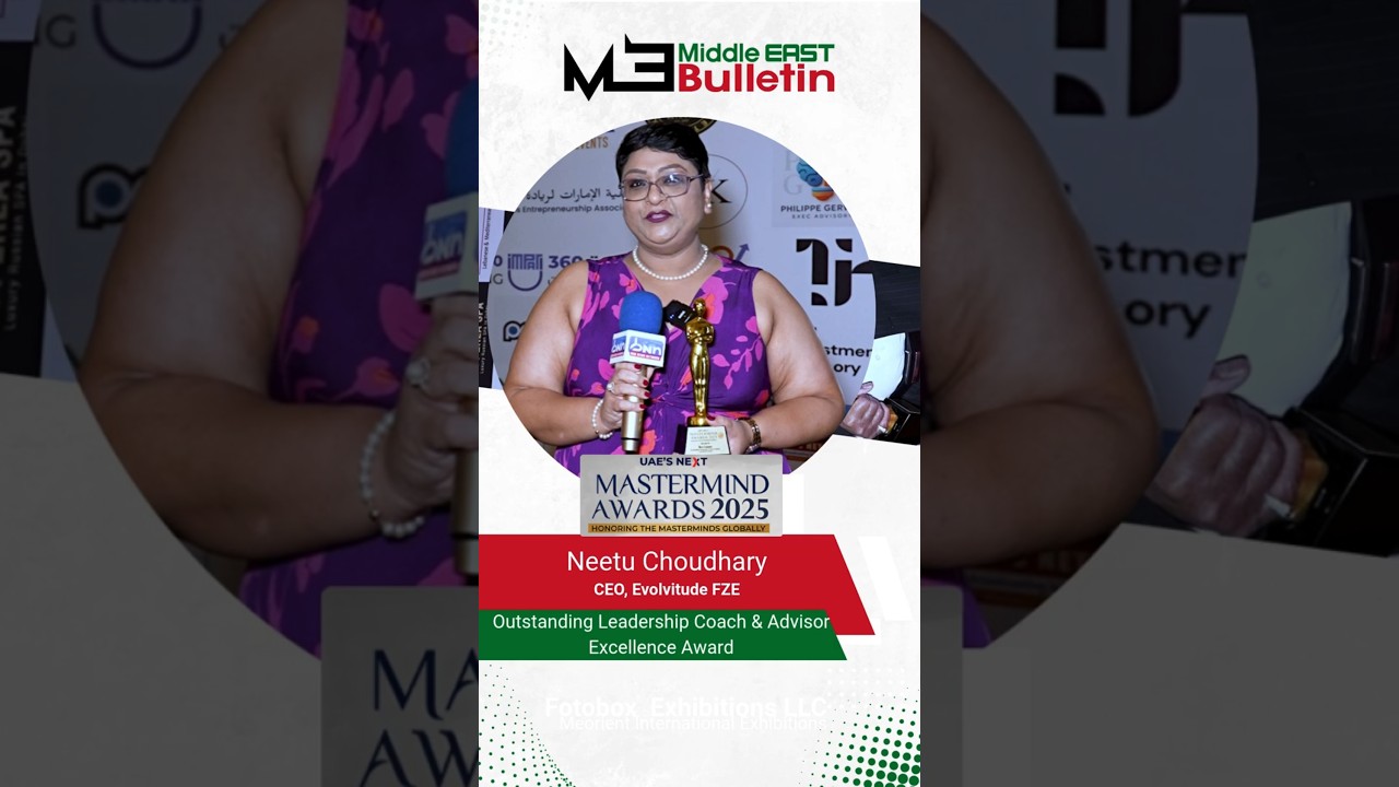 Neetu Choudhary Wins Outstanding Leadership Coach & Advisor Award | UAE's Next Mastermind Awards