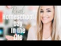 A REAL HOMESCHOOL DAY IN THE LIFE // HOMESCHOOLING 3 KIDS + A TODDLER // FIRST YEAR HOMESCHOOLING