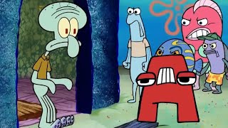 What was before Dr Livesey Alphabet Lore letter A come to Squidward