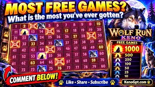WOLF RUN KENO – What’s the MOST Free Games You’ve Ever Gotten? 🐺 1,000 MAX?! screenshot 4