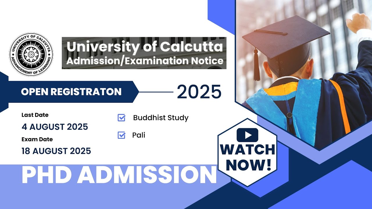 Ongoing University of Calcutta PhD Buddhist Studies Admission 2025 ...