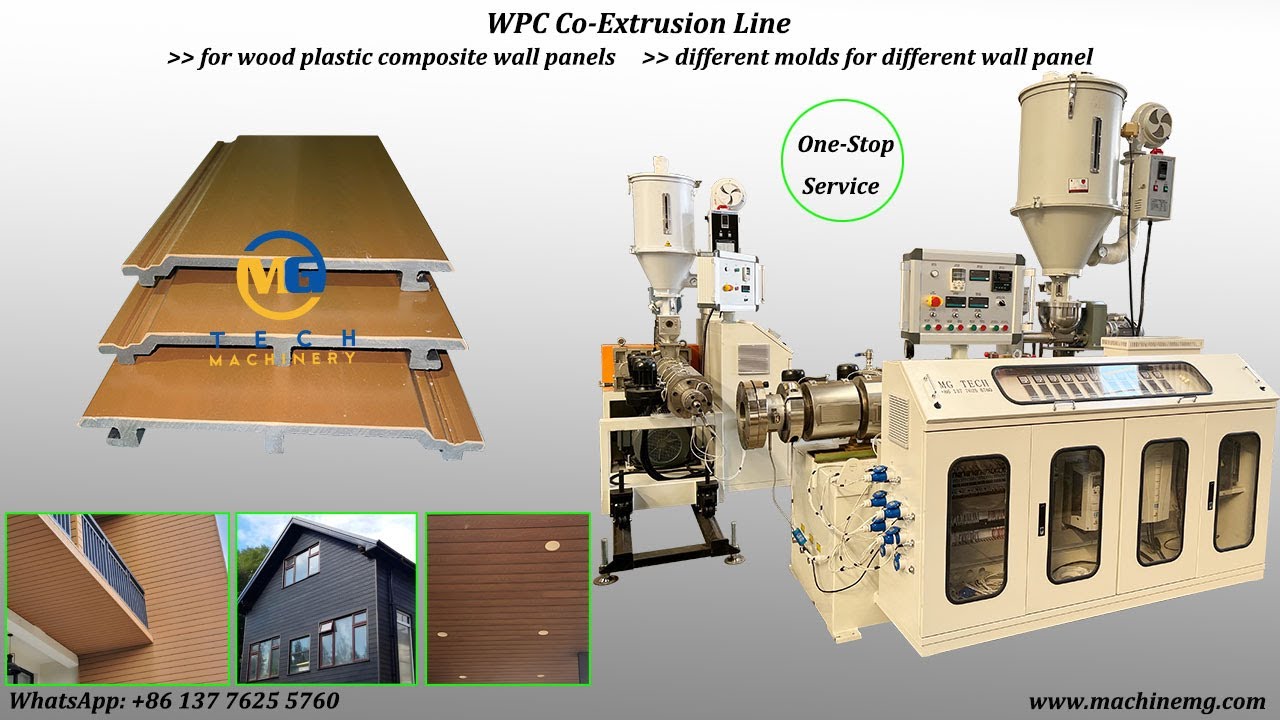 Latest WPC Wall Panel Production Line For WPC WPC Co Extrusion Wood ...