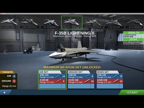 AirFighters Gameplay (Mac) - F-35B Lightening II Vertical Landing on Carrier - World Supremacy