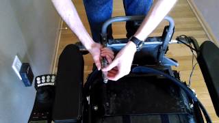 How to remove Gray Backrest Support Bar on Permobil C500 for 31+ high Aircraft Cargo Doors